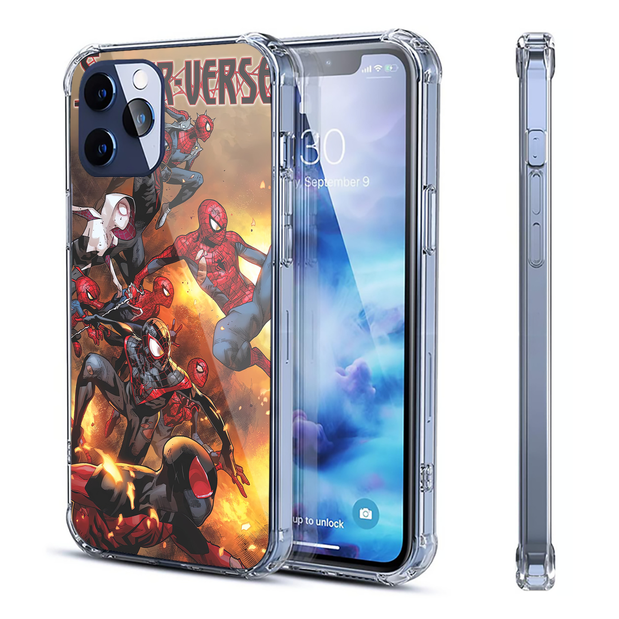 （画像用） Spider Man スパイダーマン 【iPhone 12シリーズ対応】透明スマホケース（クリアソフトケース）